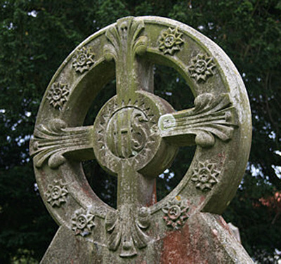 Detail of Headstone to Reverend John and Augusta Harriet Hamilton