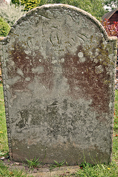 Reverse side of Michael Martin  headstone
