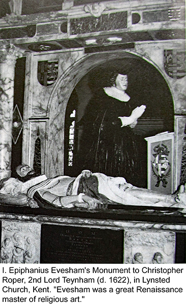 Monument created by Epiphanius Evesham in Lynsted Church