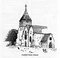View of church in 1947 in East Kent Gazette