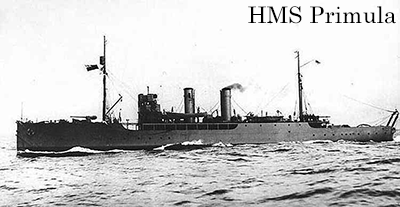 HMS Primula before being sunk by a torpedo