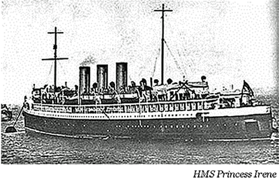HMS Princess Irene as she was before her catastrophic explosion