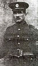 Portrait in uniform from newspaper