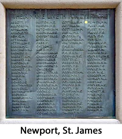Newport, St James Memorial