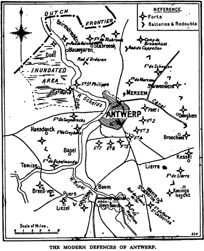 Map of Anterp in September 1914