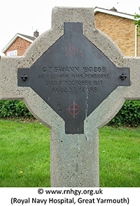 George Thomas Swan grave marker in Great Yarmouth