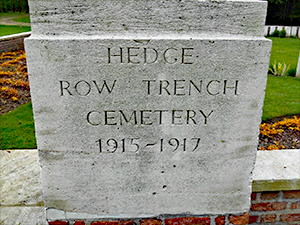 Hedge Row Cemetery Frederick Godfrey headstone