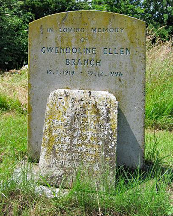 Ernest Branch remembered  in  Lynsted Extension Graveyard