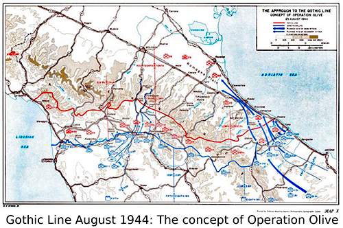 Gothic Line August 1944 - the concept of Operation Olive