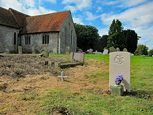 Headstone setting in Teynham Churchyard