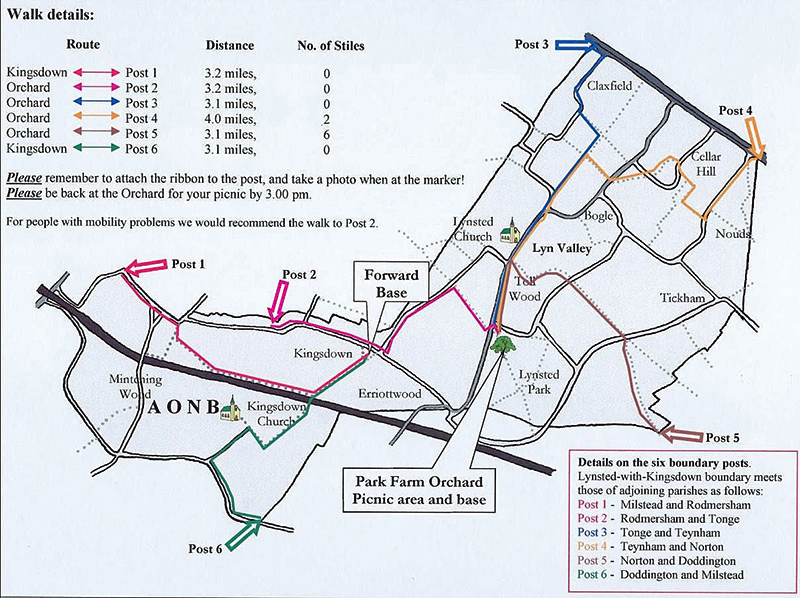 Parish Boundary Walks - map