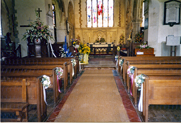 Love and Marriage - The Central Aisle, pew dressing