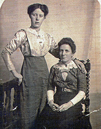 Grandmother Anna Macey seated Aunt Patience standing